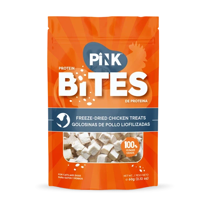 Pink protein bites snack liofilizado para perros y gatos sabor pollo - 60gr - imagen 1