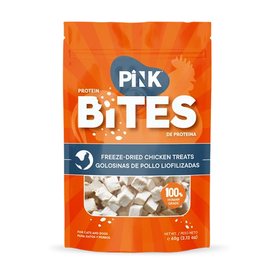 Pink protein bites snack liofilizado para perros y gatos sabor pollo - 60gr - imagen 1