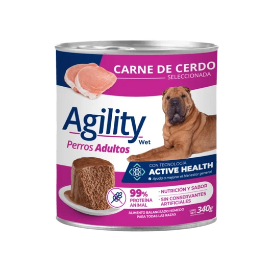 Agility Lata Adulto Cerdo 340gr. - imagen 1