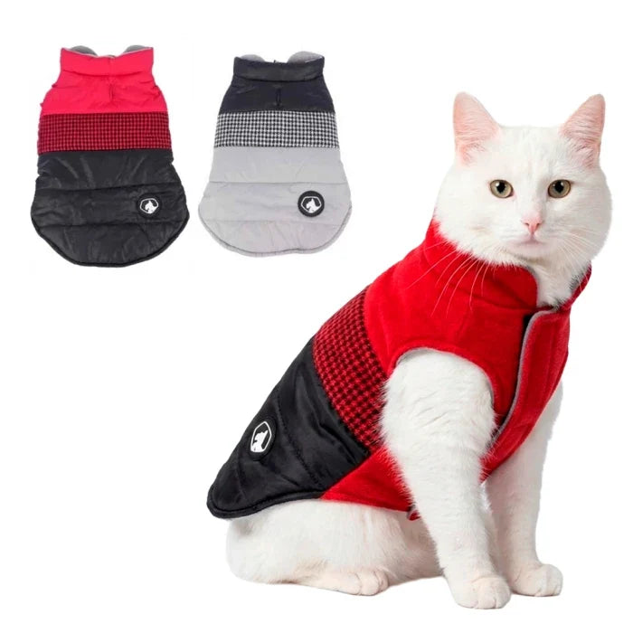 Chaqueta para mascotas con cuadros