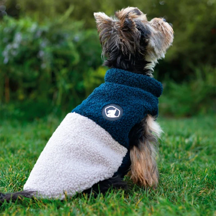 Chaqueta de chiporro colores para perros y gatos - Azul