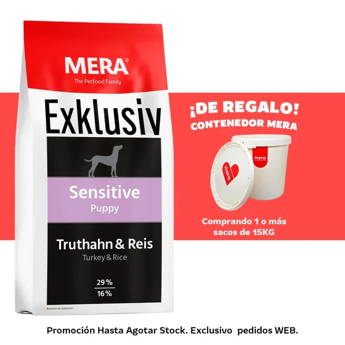 MERA Cachorros M-Exklusiv Sensitive Puppy Pavo y Arroz (Truthahn & Reis)