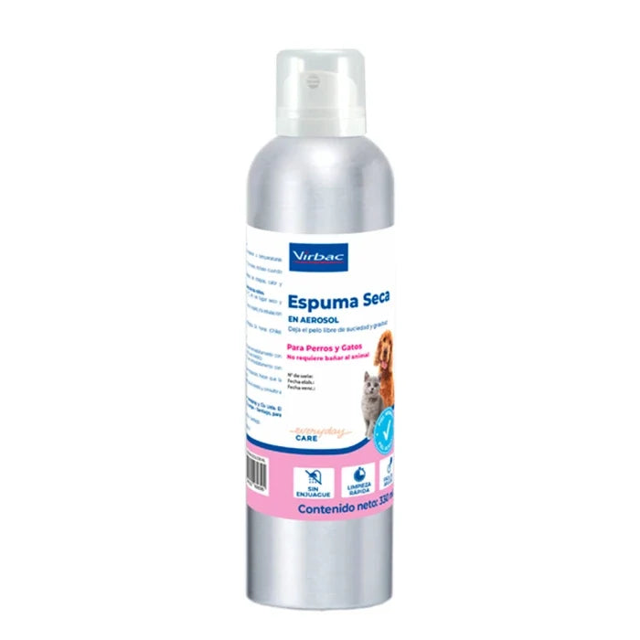 Virbac espuma para limpieza en seco para perros y gatos 330 ml - imagen 1