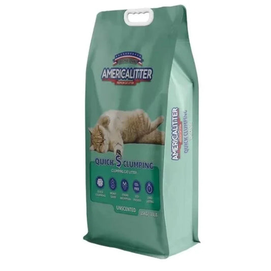 America Litter Quick Clumping Sin Aroma 20kg - imagen 1
