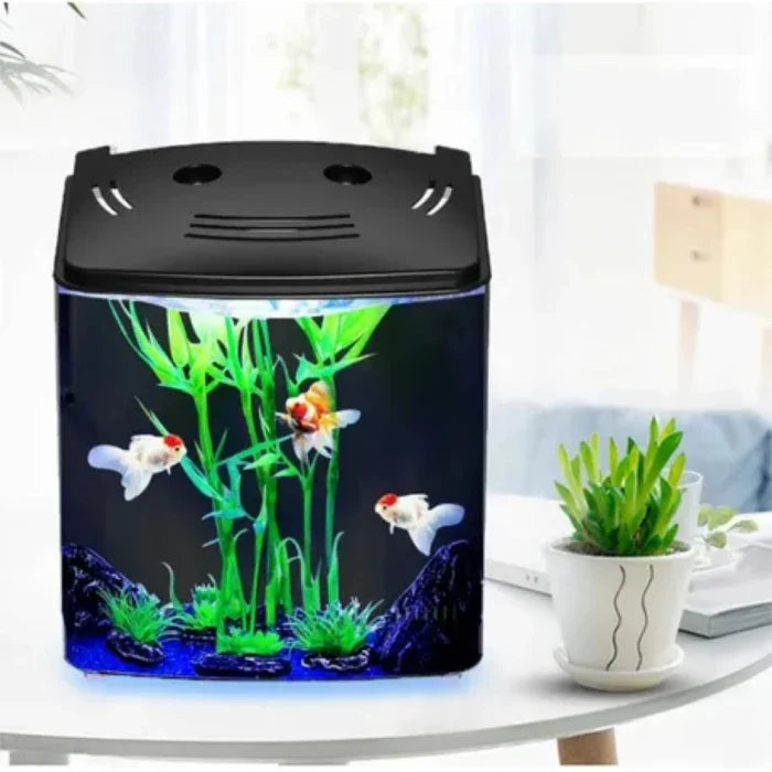Mini Acuario de Escritorio Sunsun ATS-220 5L con Filtro y LED - imagen 1