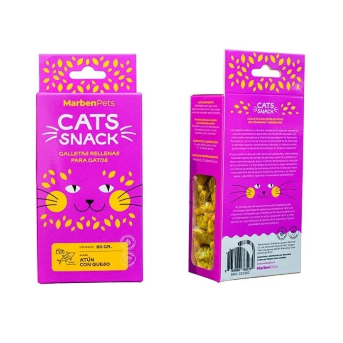 Cats Snack Galletas Rellenas con Atún y Queso 80gr - imagen 1