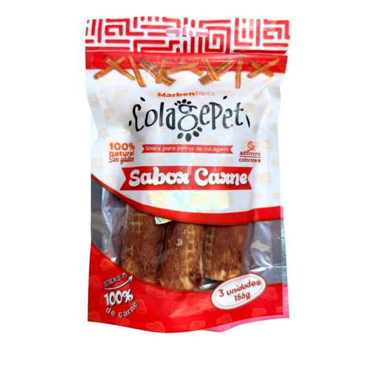 Doypack colagepet carne M 3 pcs 156gr - imagen 1