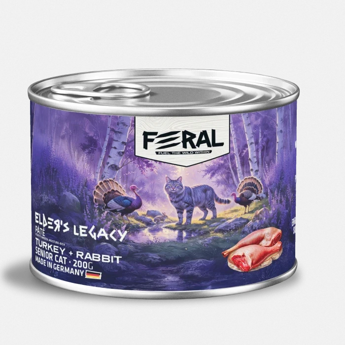 Feral Elder's Legacy - Gato Senior Pavo y conejo húmedo - 200gr - imagen 1