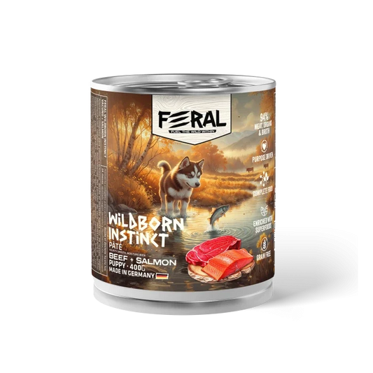 Feral Wildborn Instinct - Cachorro Vacuno y Salmón húmedo - 400gr - imagen 1