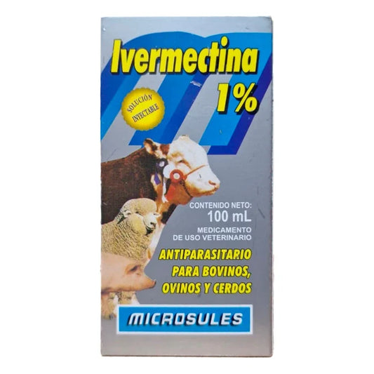 Ivermectina 1% inyectable antiparasitario para bovinos, ovinos y cerdos  - 100ml - imagen 1