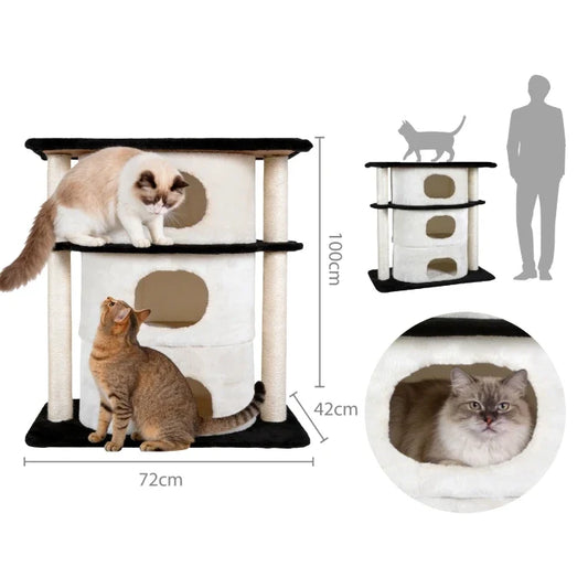 Rascador Cat Tree 3 pisos - 76x42x100 cm - imagen 1