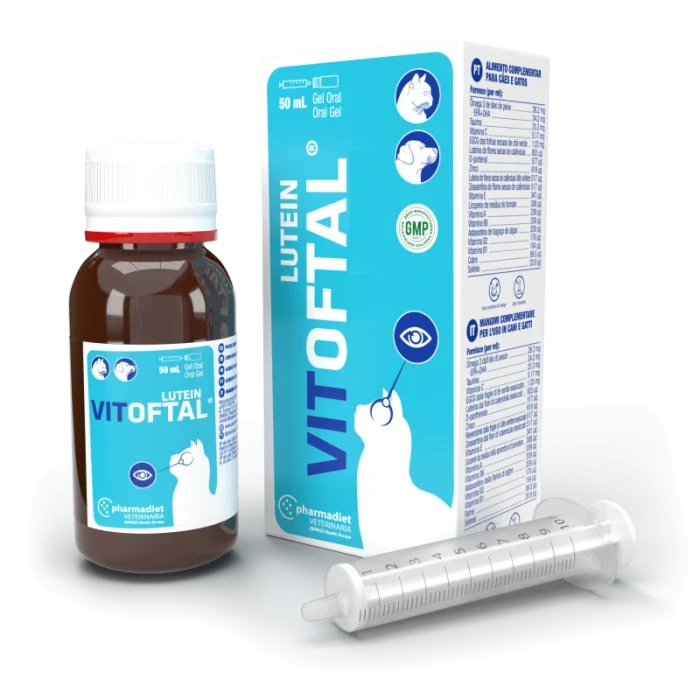 Vitoftal Plus lutein suplemento apoyo ocular perros y gatos 50ml - imagen 1