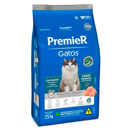 PremieR ambiente interno cat sterilizado pollo 7.5 KG - imagen 1