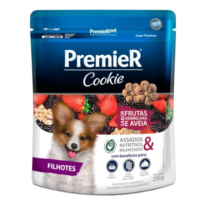Premier cookie cachorros - frutos rojos y avena 250G - imagen 1