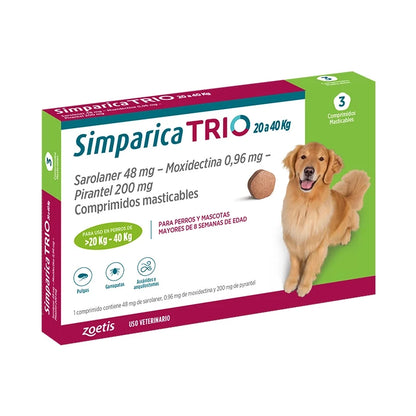 Simparica Trio X1 Comprimido Masticable para perros