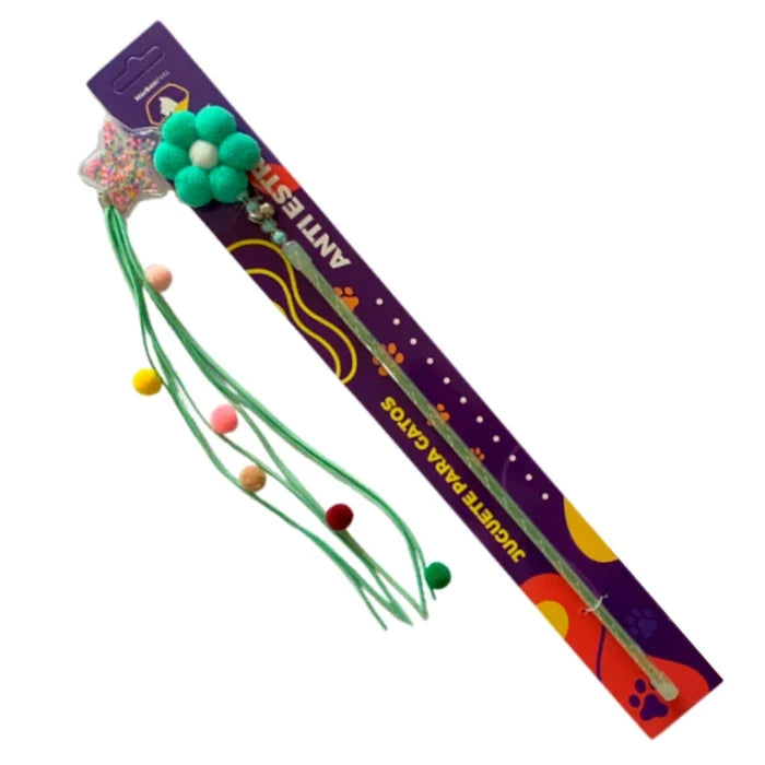 Juguete varilla flor con estrella - Verde - imagen 1