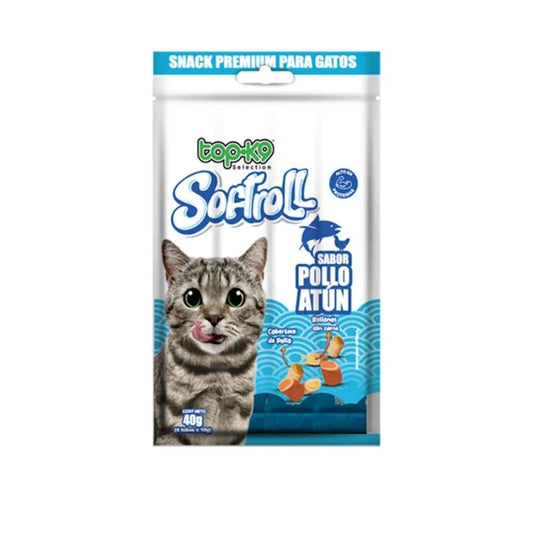 Snack TopK9 Soft Roll Pollo/Atún 4 x 10 grs - imagen 1