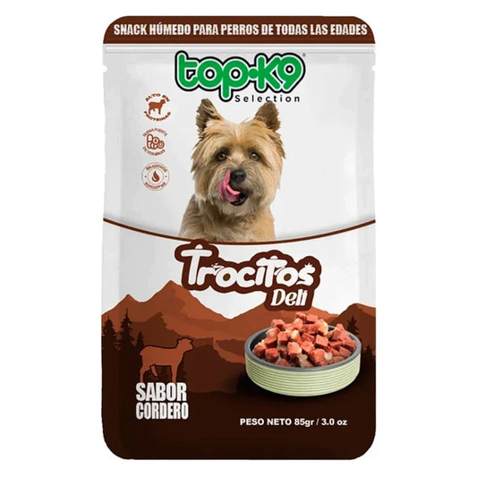 Snack TopK9 Trocitos Deli de cordero 85Grs - imagen 1