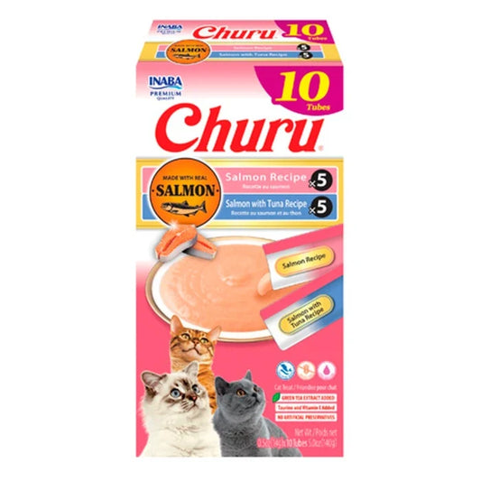 Churu Salmón Variedades - Pack 10 - Salmon + Salmon & Tuna - imagen 1