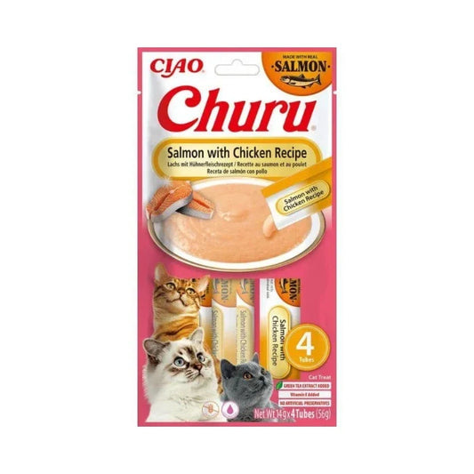 Churu - Real Salmon & Chicken - 4 unidades 14gr - imagen 1