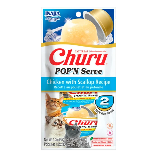 Churu Pop N Serve - Chicken & Scallop 2 unidades 35gr - imagen 1