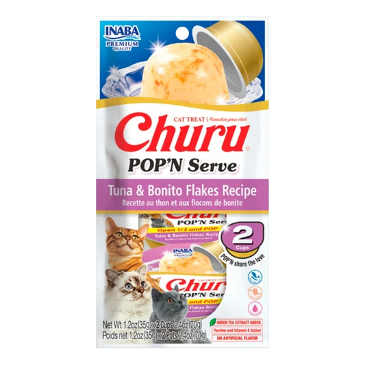 Churu Pop N Serve - Tuna & Bonito Flakes 2 unidades 35gr - imagen 1