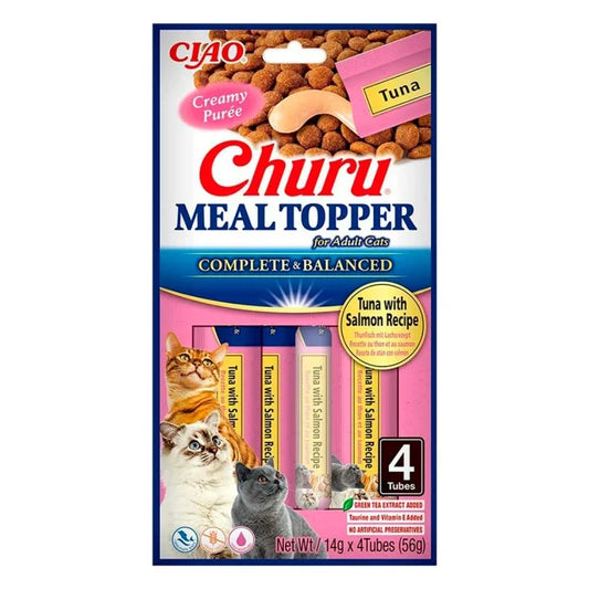 Churu Cat Meal Topper Atún y Salmón 14gr - 4 tubos - imagen 1