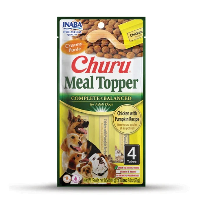 Churu Dog Meal Topper Pollo con Calabaza 14gr - 4 tubos - imagen 1