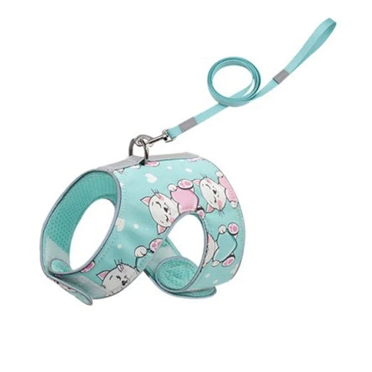 Arnes para Gatos con Correa Verde