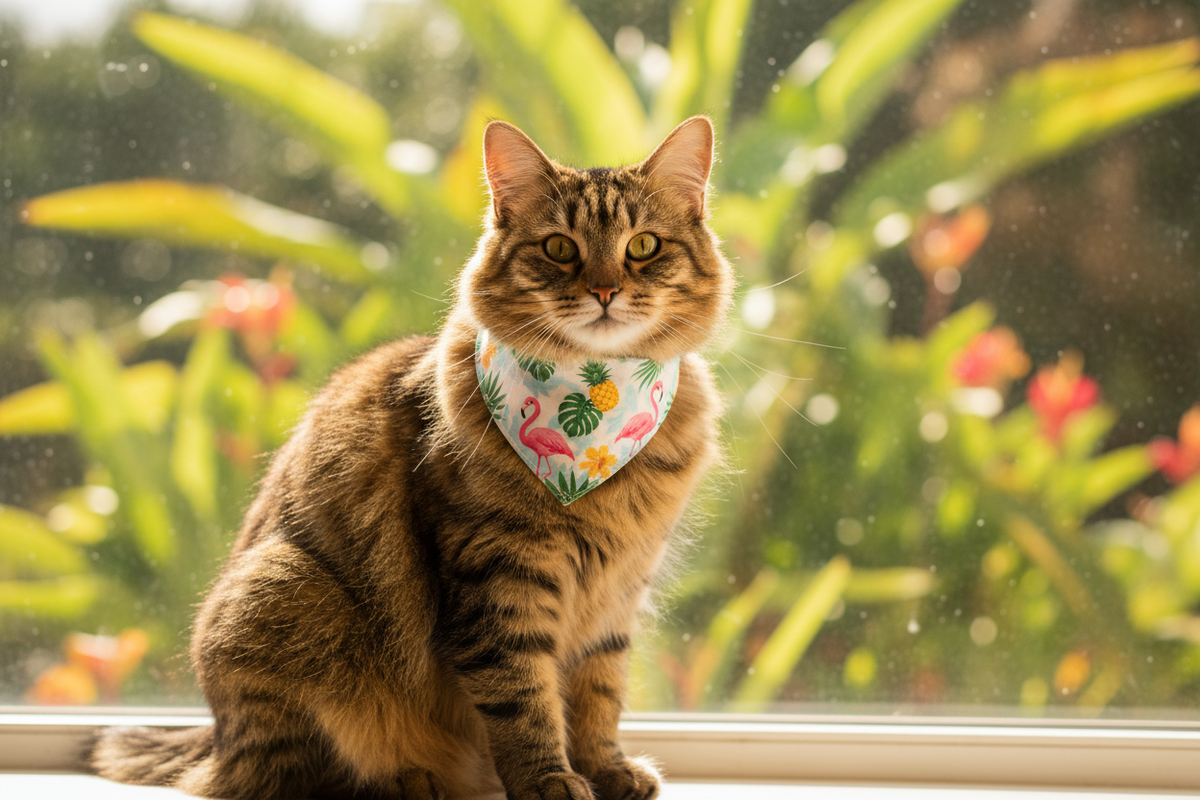 Bandana Tropical - Gato