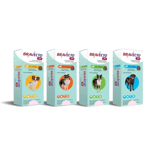 Bravecto 1M - Antiparasitario Externo perros - 1 Comp