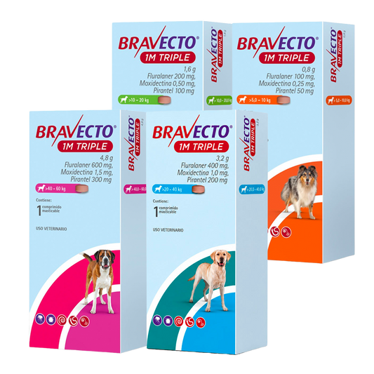 Bravecto 1M Triple Perro