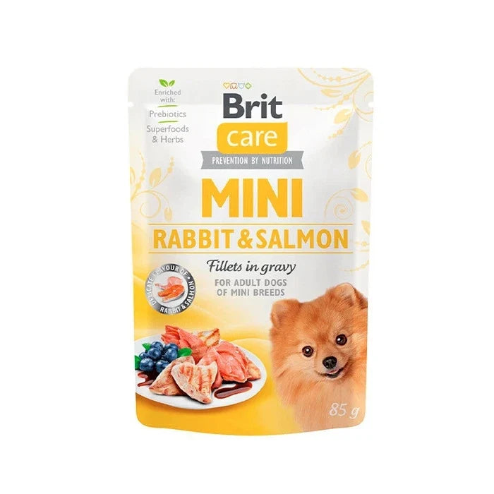 Brit Care Pouch Mini Filetes Conejo y Salmón en Salsa 85GR - imagen 1