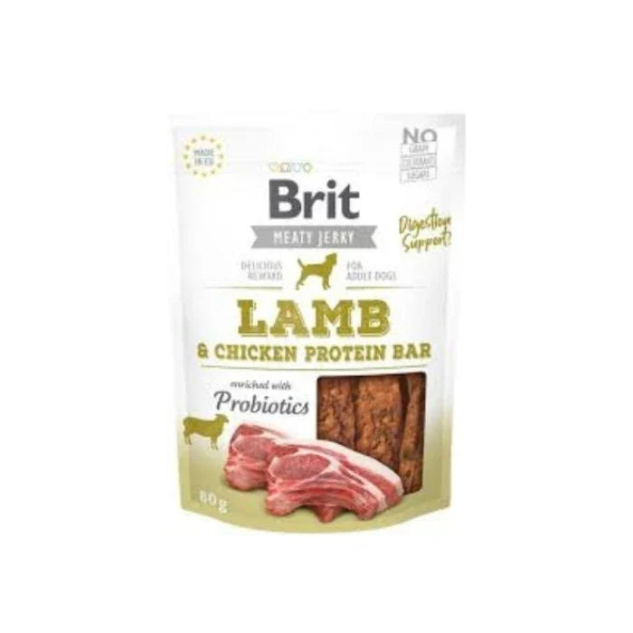 BRIT JERKY SNACK LAMB PROTEIN BAR PARA PERROS