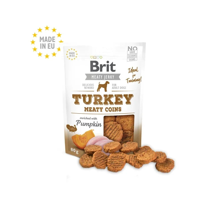 Brit Meat Jerky Snack – Turkey Meaty coins - imagen 1