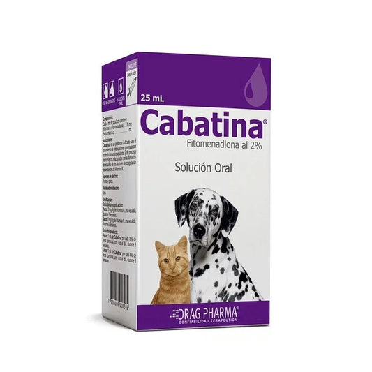 Cabatina 25 ml Solucion Oral Vitamina K para Perros y Gatos - imagen 1