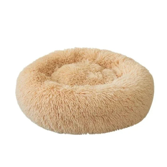 Cama Antiestrés de felpa para perros y gatos - Piel