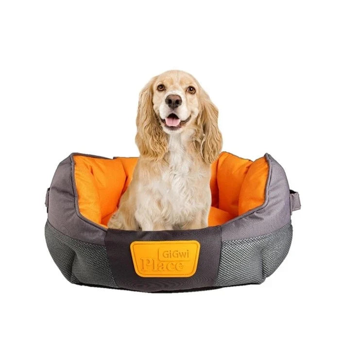 CAMA L NARANJA/GRIS REDONDA - Pethome