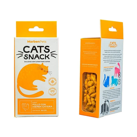 Cats Snack Galletas con Hierba Gatera Sabor a Pollo 80G - imagen 1