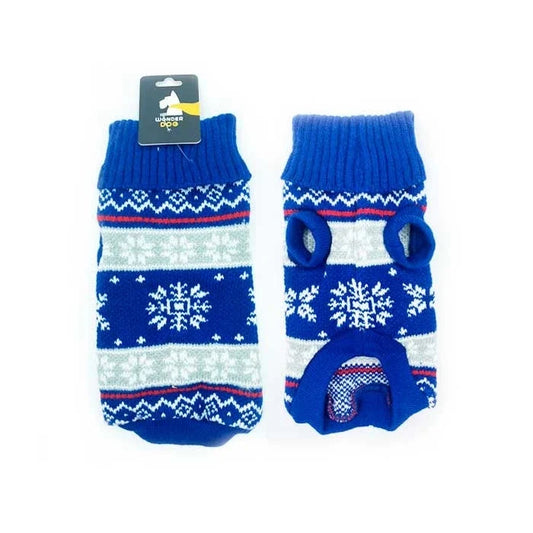 Chaleco Azul Copos de Nieve para perros y gatos