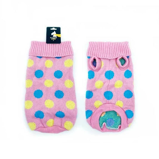Chaleco Rosa con puntos para perros y gatos