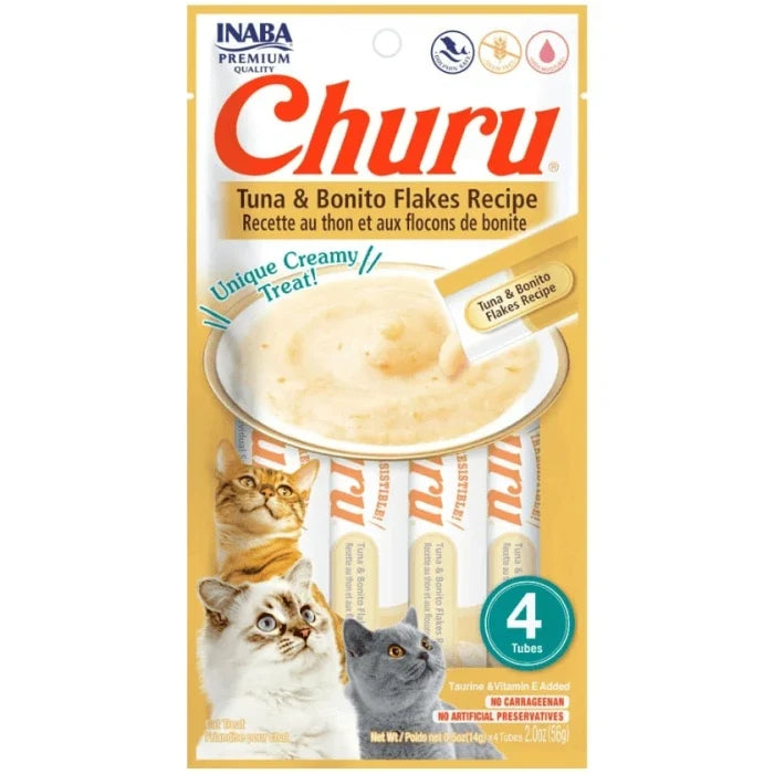 Churu gato atún con copos de bonito - 4 tubos 14gr - imagen 1