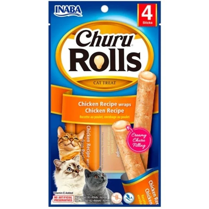 CHURU ROLLS CAT CHICKEN X 4 - imagen 1