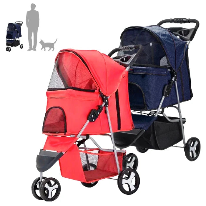 Coche para mascotas 3 ruedas