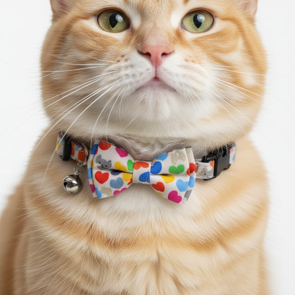 Collar multicolor gato realista