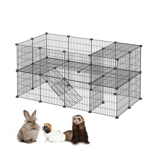 Corral Armable para Mascotas Pequeñas 35 Paneles - imagen 1