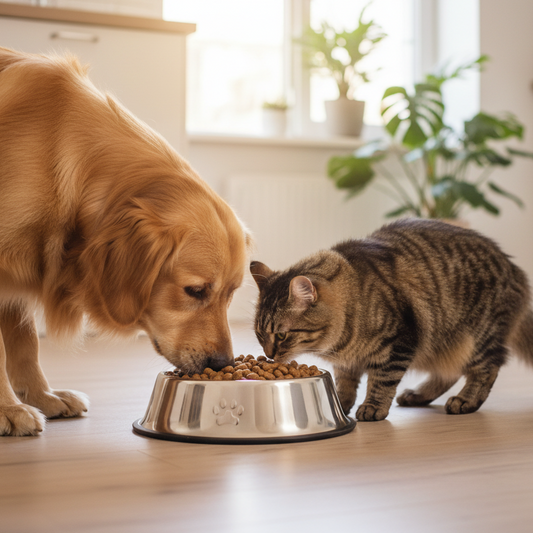 Plato Metálico para perros y gatos Antideslizante con Relieve