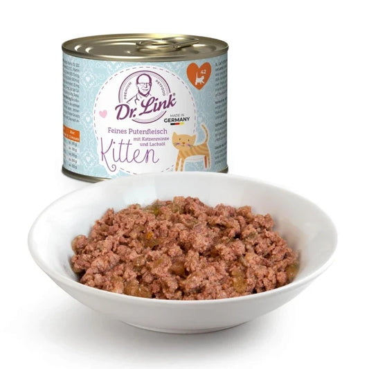 Dr.Link- Kitten Carne fina de pavo con hierba gatera y aceite de salmón 200GR - imagen 1