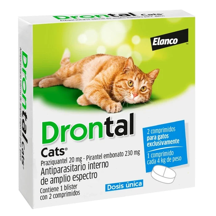 Drontal Antiparasitario interno para Gatos Caja 2 Comprimidos - imagen 1