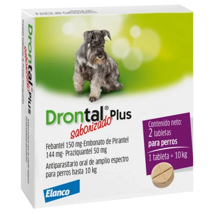 Drontal Plus Antiparasitario interno 10 KG x 2 comp - imagen 1